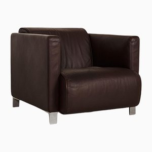 Dark Brown Leather 6300 Armchair by Rolf Benz