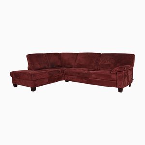 Dark Red Fabric Corner Sofa by Ewald Schillig