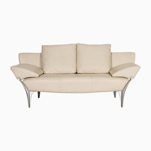 Cream Leather 1600 2-Seat Couch Function by Rolf Benz