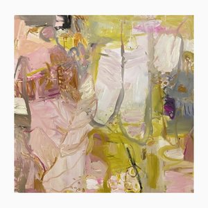 Petra Schott, Gemälde Hören auf die Natur, Öl auf Leinwand