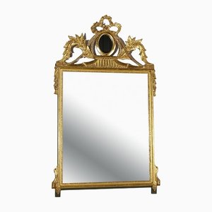 Espejo estilo Luis XVI de madera dorada, principios del siglo XX