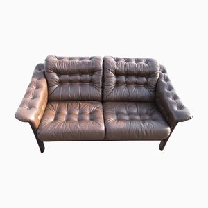 Mid-Century Modern Leather Sofa, 1970s