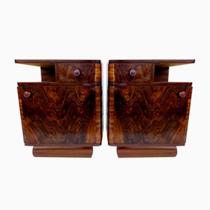 Art Deco Bedside Tables, Set of 2