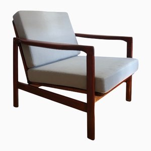 Butaca 7752-B gris de Zenon Bączyk para Swail Factory Furniture, años 60
