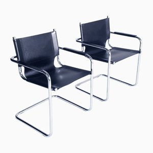 Italian Cantilever Style S34 Armchairs in Chromed Steel Numbered by Mart Stam, 1960s, Set of 2