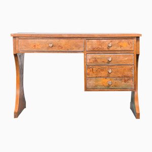 Patinated Wooden Desk in Rusty Copper Color, 1950s