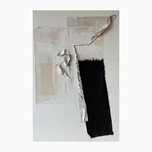 Ellie Sanchez-Galiano, Bianco e nero, 2021, acrilico e tecnica mista su tela