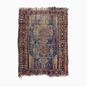 Small Antique Distressed Shiraz Rug
