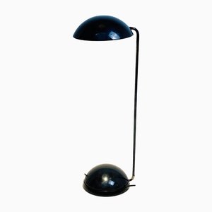 Lámpara de mesa italiana Mid-Century moderna de plástico negro, años 80