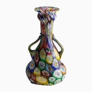 Mehrfarbige Millefiori Murrine Vase von Brothers Toso, frühes 20. Jh