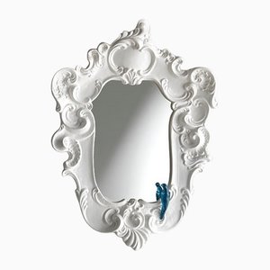 Barocker Spiegel mit magnetischem Papagei von Rebirth Ceramics
