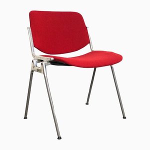 Chaise de Bureau DSC106 Rouge par Giancarlo Piretti pour Anonima Castelli, Italie, 1960s