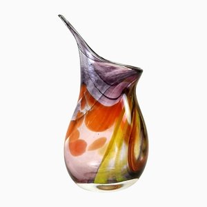 Vintage Bohemian Glass Vase, 1960s
