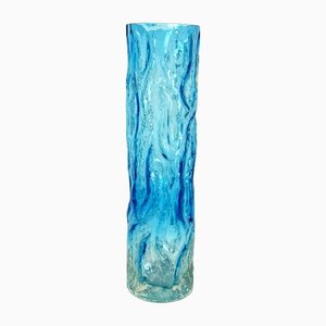 Vintage Light Blue Hand-Made Tubular Glass Vase by Vladislav Urban, 1970s