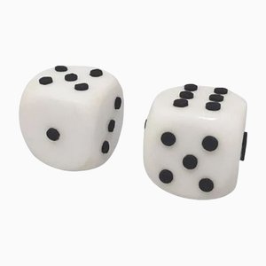 Big Italian Marble Dice, Italy, 1970, Set of 2