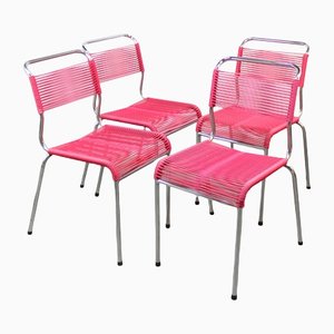 French Scoubidou Chairs, Set of 4