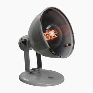 Lampada da tavolo vintage smaltata grigia di Philips