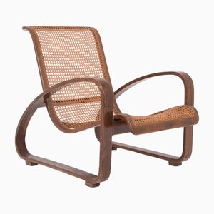 Decò Walnut Wood and Vienna Straw Chair