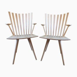 Danish Mikado Maple Armchairs by J.Foersom and P.Hjort Lorenzen for Fredericia, Set of 2