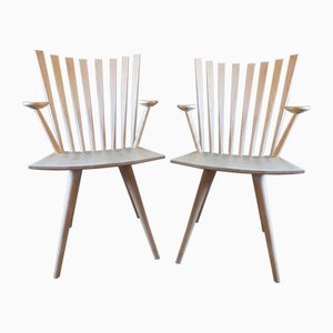 Set of Danish Mikado Maple Armchairs by J.Foersom and P.Hjort Lorenzen for Fredericia