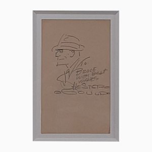 Chester Gould, Dick Tracy, 1987, Bleistift auf Papier, Gerahmt