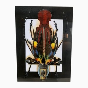 Vintage Beetle Spaceship Framed Poster