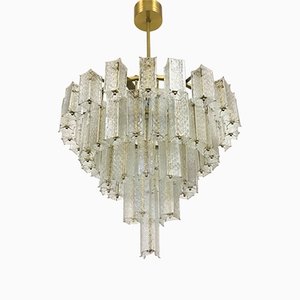 Large Glass Chandelier 1960s
