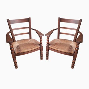 Mulch Brutalist Chairs, Set of 2