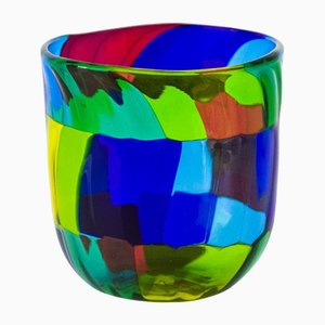 Vasos serie Acquamarina hechos a mano de cristal de Murano de Angelo Ballarin. Juego de 6