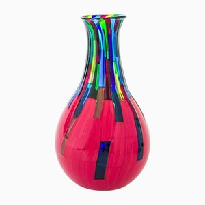 Handmade Fiorito Murano Glass Vase by Angelo Ballarin