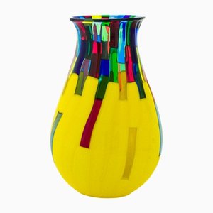 Fiorito Murano Glass Vase by Angelo Ballarin