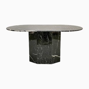 Vintage Modern Black Marble Dining Table