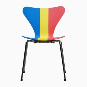 Danish Series 7 Stackable Model 3107 Custom Design Dining Chair or Desk Chair by Arne Jacobsen for Fritz Hansen, 1967