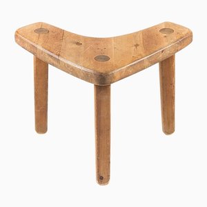Taburete o mesa esquinera sueca de pino de Stig Sandqvist, años 40