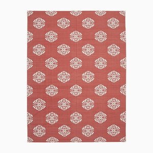 Tapis Dhurrie Rouge
