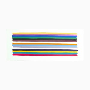 Jessica Snow, Long Colour Stack 1, 2014, Acrilico su carta