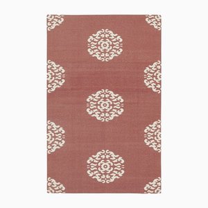 Tapis Dhurrie Rouge