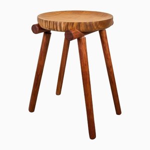 Studio Stool in Silk Wood and Bubinga by Michael Rozell, USA, 2020