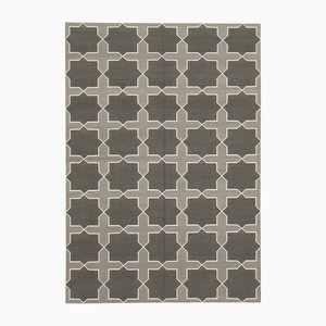 Tapis Dhurrie Gris