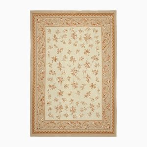 Beige Aubusson Kelim Teppich