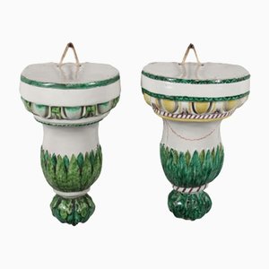 Mensole in ceramica, Italia, set di 2