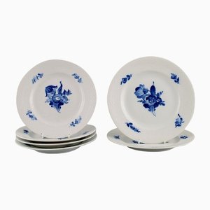 Blue Flower Braided Plates from Royal Copenhagen, Set of 6