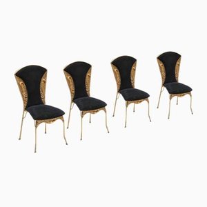 Gilt Metal Cleopatra Dining Chairs