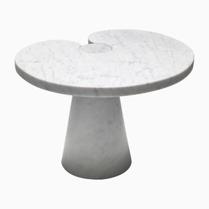 Tavolino serie Eros in marmo di Carrara di Angelo Mangiarotti per Skipper