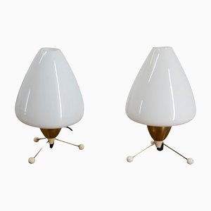 Mid-Century Tischlampen, Tschechoslowakei, 1960er, 2er Set