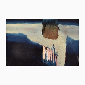 Composición modernista, años 60, óleo sobre lienzo, enmarcado