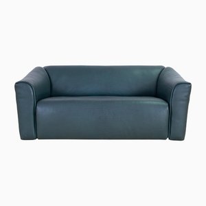 Mid-Century Modern Petrol Green Leather Ds 47 Sofa from de Sede