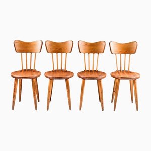 Swedish Chairs in Pine by Torsten Claeson, 1930s, Set of 4