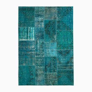 Turquoise Patchwork Rug