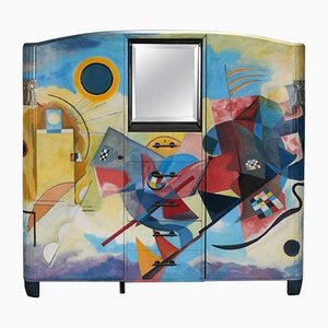 Credenza Art Deco nello stile di Kandinsky